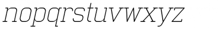 Neutraliser Serif Thin Italic Font LOWERCASE