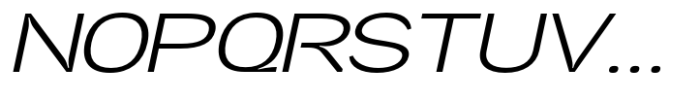 Neutrix Medium Slant Expanded Font UPPERCASE