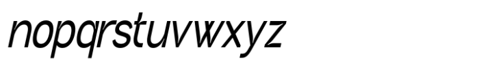 Neutrix Semi Bold Slant Condensed Font LOWERCASE