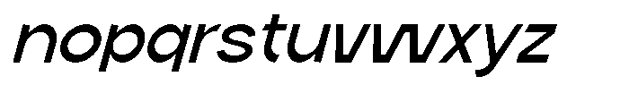 Neuversa Thin Italic Font LOWERCASE