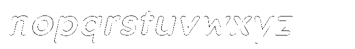 Nevaeh Outline Bold Italic Font LOWERCASE