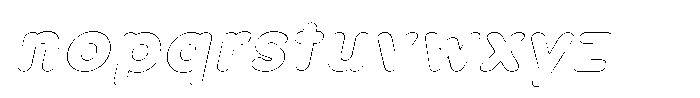 Nevaeh Outline Extra Bold Italic Font LOWERCASE