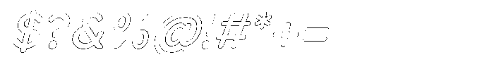 Nevaeh Outline Italic Font OTHER CHARS