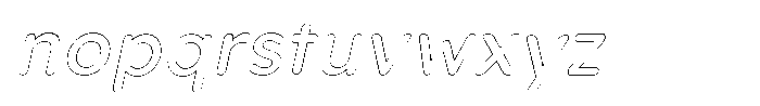 Nevaeh Outline Italic Font LOWERCASE