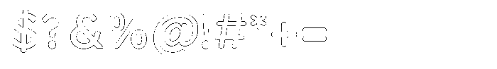Nevaeh Outline Regular Font OTHER CHARS