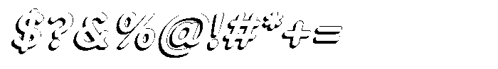 Nevaeh Shadow Bold Italic Font OTHER CHARS