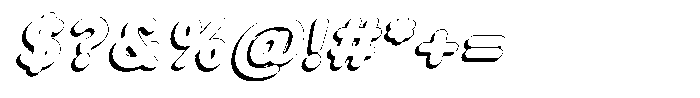 Nevaeh Shadow Extra Bold Italic Font OTHER CHARS