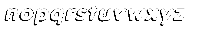 Nevaeh Shadow Extra Bold Italic Font LOWERCASE