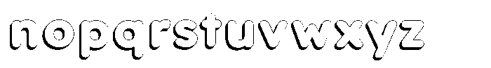 Nevaeh Shadow Extra Bold Font LOWERCASE