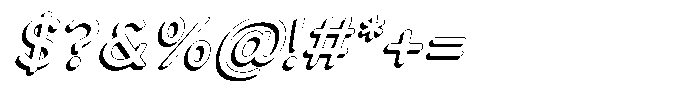 Nevaeh Shadow Italic Font OTHER CHARS