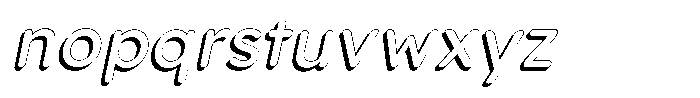Nevaeh Shadow Italic Font LOWERCASE