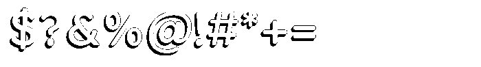 Nevaeh Shadow Regular Font OTHER CHARS