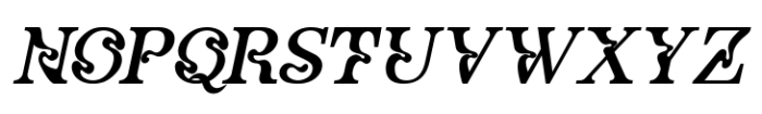 Nevalisa Bold Italic Font UPPERCASE