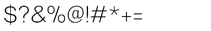 Nevanta Extra Light Font OTHER CHARS
