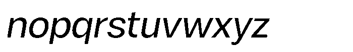Nevanta Oblique Font LOWERCASE