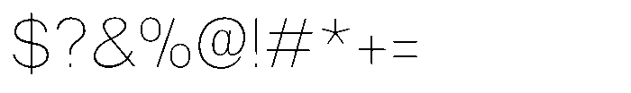 Nevanta Thin Font OTHER CHARS