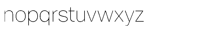 Nevanta Thin Font LOWERCASE