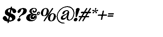 Never Aurora Oblique Font OTHER CHARS