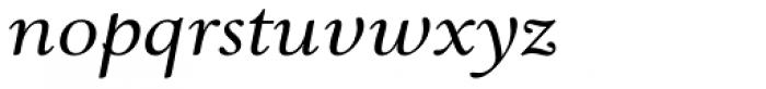 Nevia BT Pro Italic Font LOWERCASE