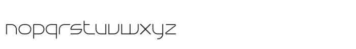 Nevias Tech Light Condensed Font LOWERCASE