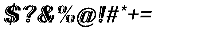 New Deco Heavy Italic Font OTHER CHARS