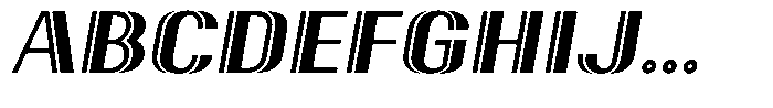New Deco Heavy Italic Font UPPERCASE