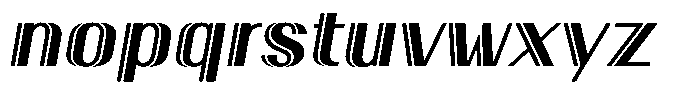 New Deco Heavy Italic Font LOWERCASE