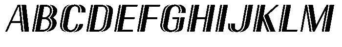New Deco Italic Font UPPERCASE