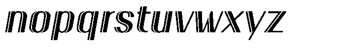 New Deco Italic Font LOWERCASE