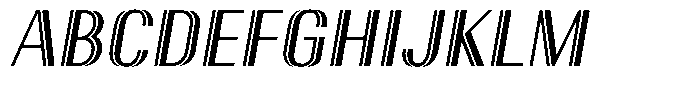 New Deco Light Italic Font UPPERCASE