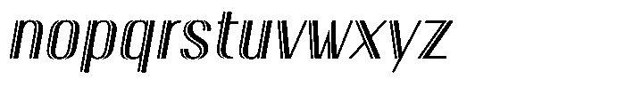 New Deco Light Italic Font LOWERCASE