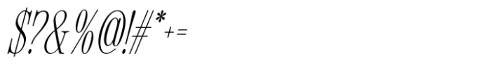 New Icon Condensed Italic Font OTHER CHARS