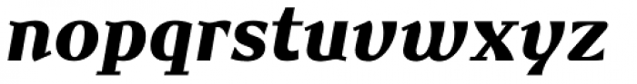 New June Serif Heavy Italic Font LOWERCASE
