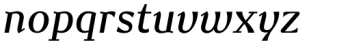 New June Serif Medium Italic Font LOWERCASE