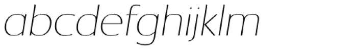 New Lincoln Gothic BT Hairline Italic Font LOWERCASE
