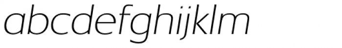New Lincoln Gothic BT Thin Italic Font LOWERCASE