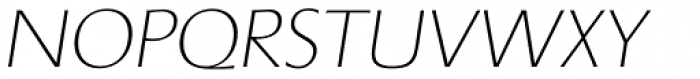 New Lincoln Gothic BT UltraThin Italic Font UPPERCASE