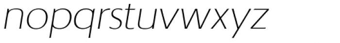 New Lincoln Gothic BT UltraThin Italic Font LOWERCASE