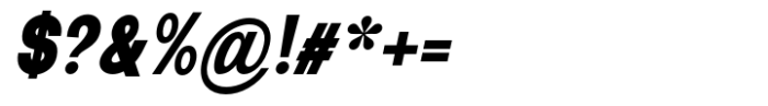 New Trusty Black Condensed Italic Font OTHER CHARS