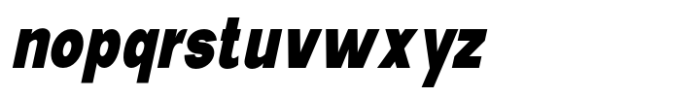 New Trusty Black Condensed Italic Font LOWERCASE