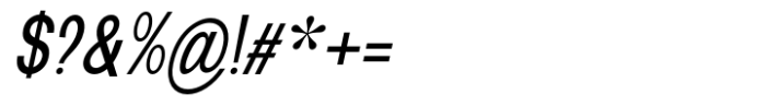 New Trusty Condensed Italic Font OTHER CHARS