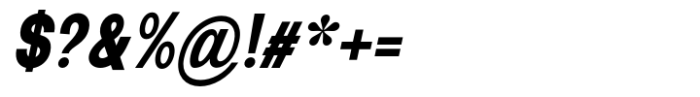 New Trusty Extra Bold Condensed Italic Font OTHER CHARS
