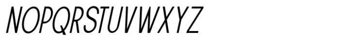New Trusty Extra Light Condensed Italic Font UPPERCASE