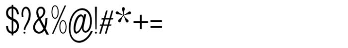 New Trusty Extra Light Condensed Font OTHER CHARS
