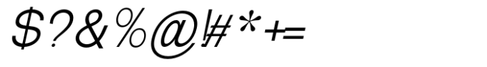 New Trusty Extra Light Italic Font OTHER CHARS