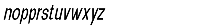 New Trusty Light Condensed Italic Font LOWERCASE