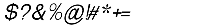 New Trusty Light Italic Font OTHER CHARS