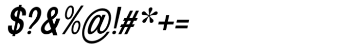 New Trusty Medium Condensed Italic Font OTHER CHARS