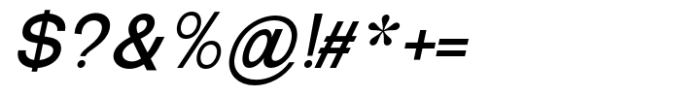 New Trusty Medium Italic Font OTHER CHARS