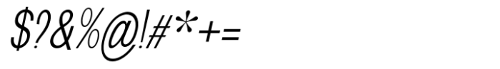 New Trusty Thin Condensed Italic Font OTHER CHARS